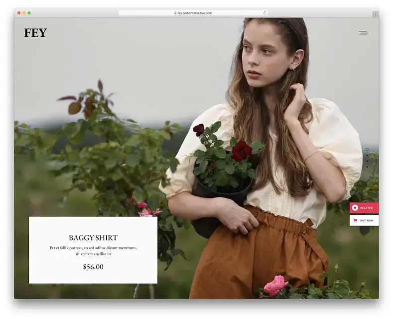 tema wordpress stile retrò vintage fey
