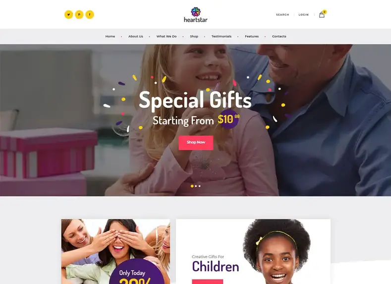 Bintang Hati |  Tema WordPress Toko Hadiah & Acara