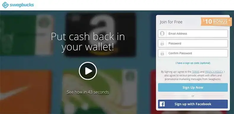 Masuk ke Swagbucks