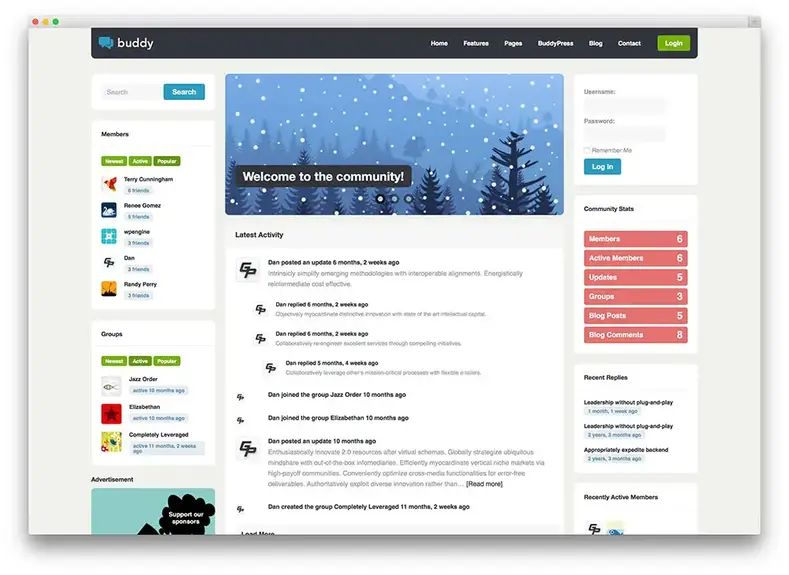 buddy - tópico da comunidade buddypress