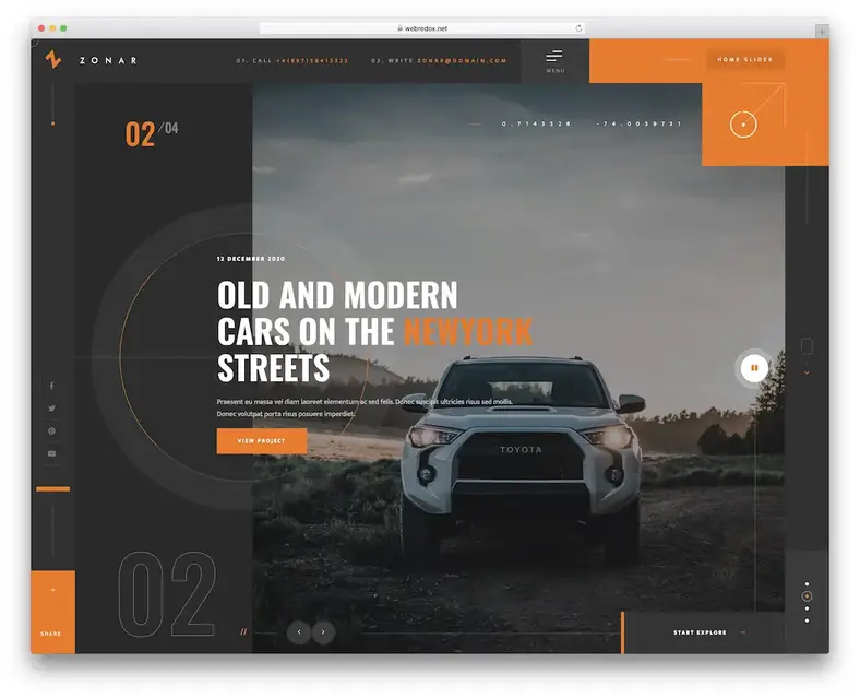 tema wordpress zonar videographer