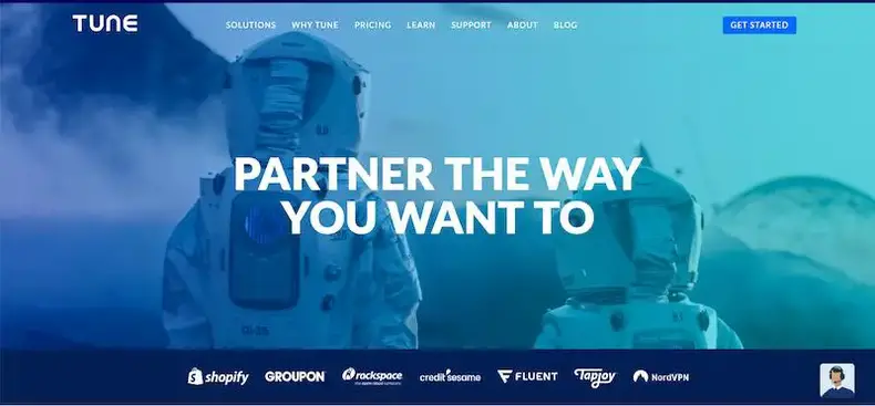 TUNE: partner management platform