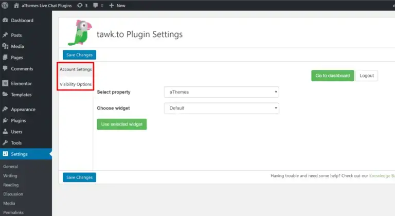 configuration tawkto