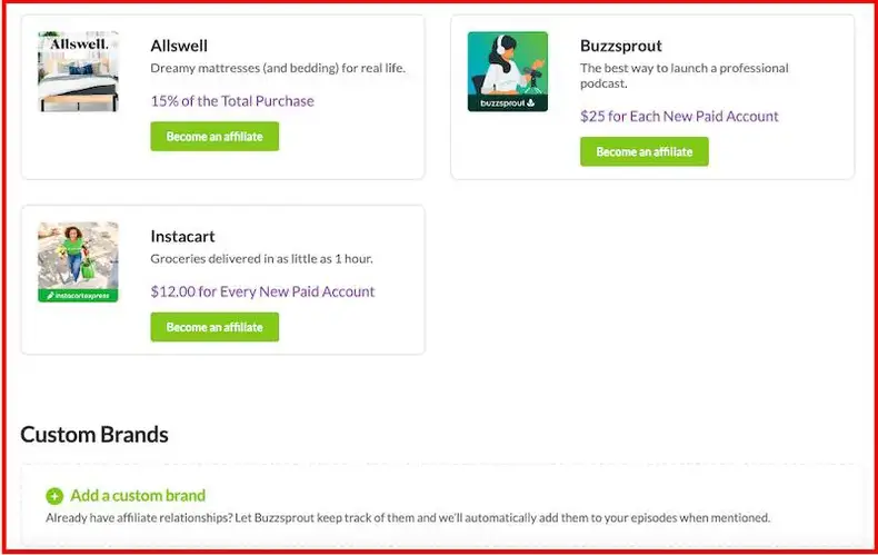 برنامج الإحالة Buzzsprout