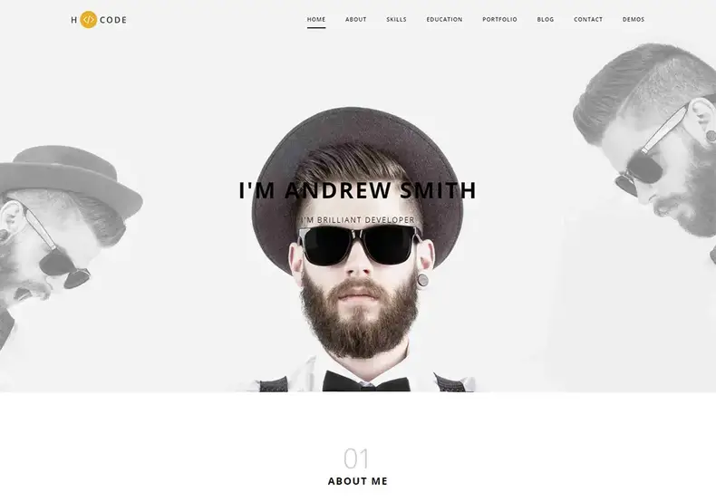Thème WordPress pour la marque personnelle H-Code