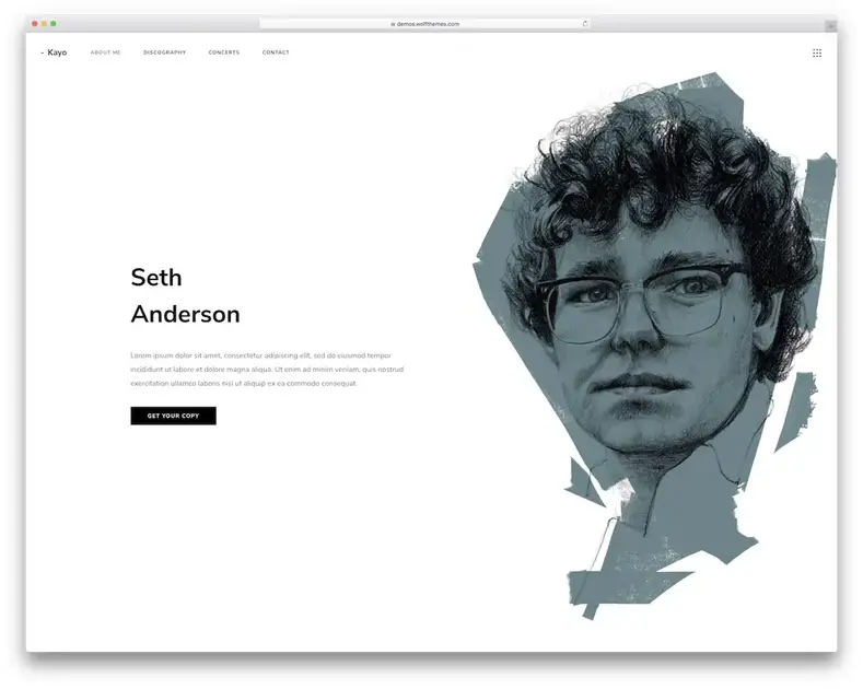thème wordpress kayo une page