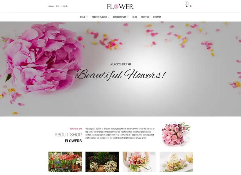 bunga |  Tema WordPress Woocommerce Bunga Kreatif