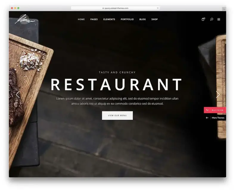 tema de restaurante wordpress saboroso