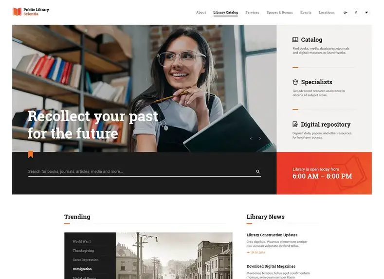 Ciência |  Tema WordPress de Educação para Biblioteca Pública e Livraria