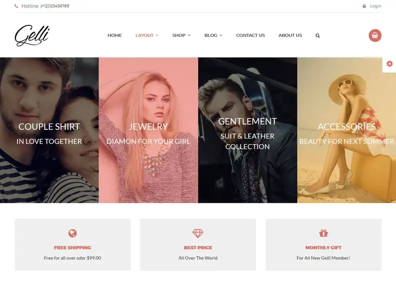 Gelli |  Tema WooCommerce para Joias/Perfumes/Acessórios/Loja Artesanal