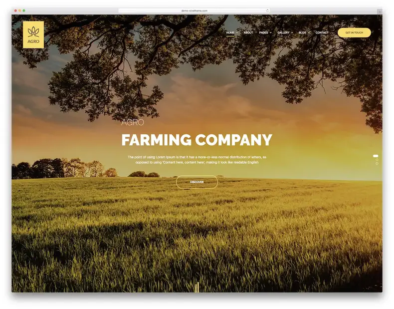 agriculture agriculture thème wordpress