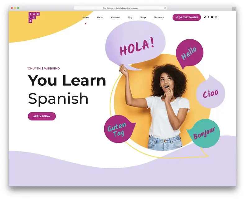 tema wordpress de educação tabula
