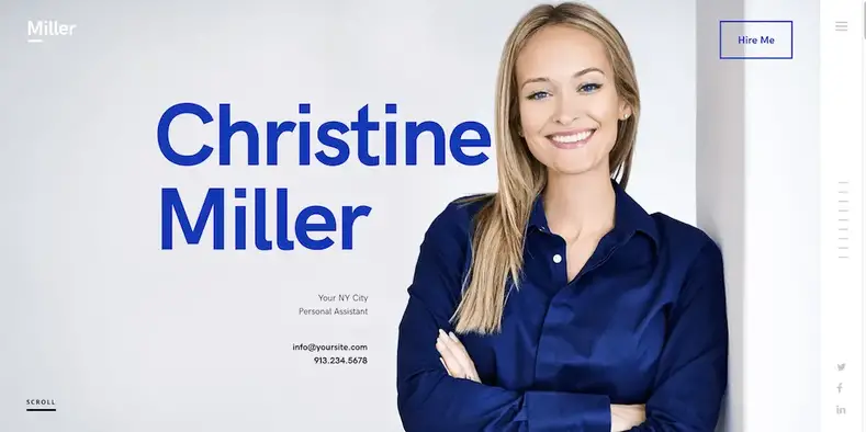 Miller - thème WordPress de marque personnelle