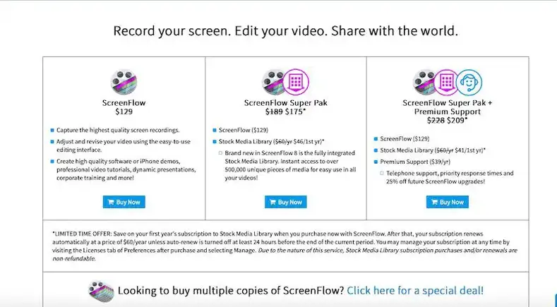 Screenflow -priser