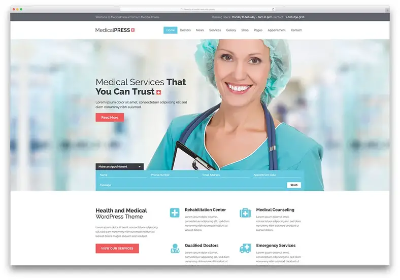 medicalpress-populer-dokter-templat situs web
