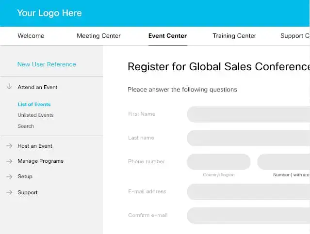 Webex: funzionalità del webinar 