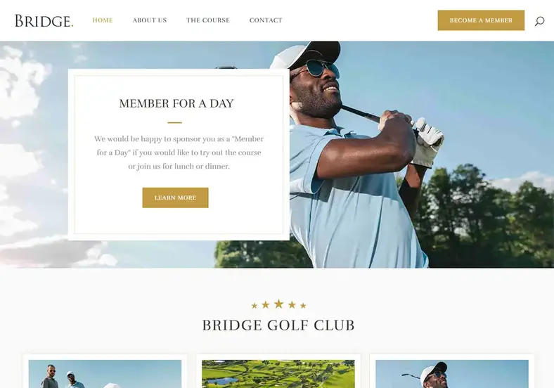 Tema Golf Jembatan WordPress