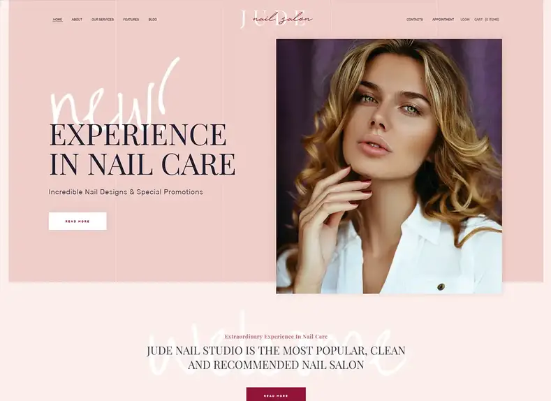 Jude |  Thème WordPress pour bar à ongles et salon de beauté