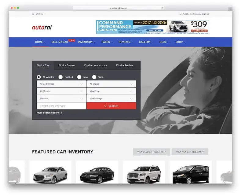 tema wordpress automotivo avtorai