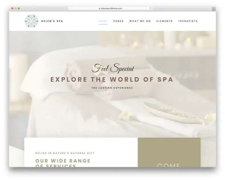 helens spa salon pijat tema wordpress