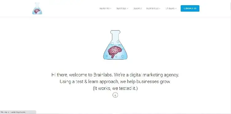 Brainlabs hjemmeside