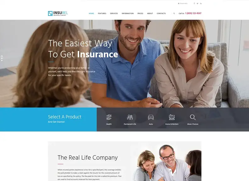 InsuRel |  Tema WordPress per assicurazioni e finanze