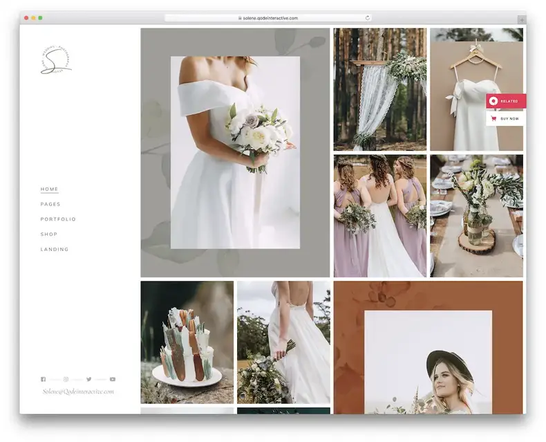 thème de mariage wordpress solène