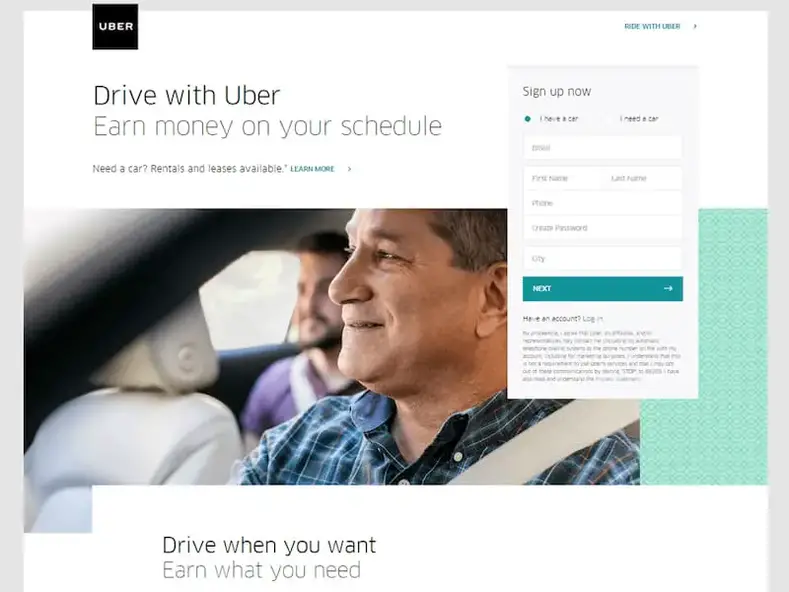 Halaman Beranda Uber: Amazon Associates
