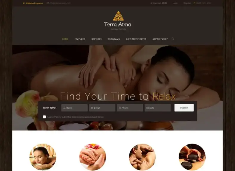 Terra Atma |  Thème WordPress pour spa et salon de massage