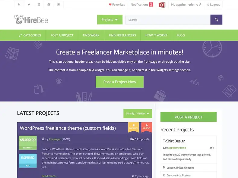 Hirebee-freelance-marketplace-theme