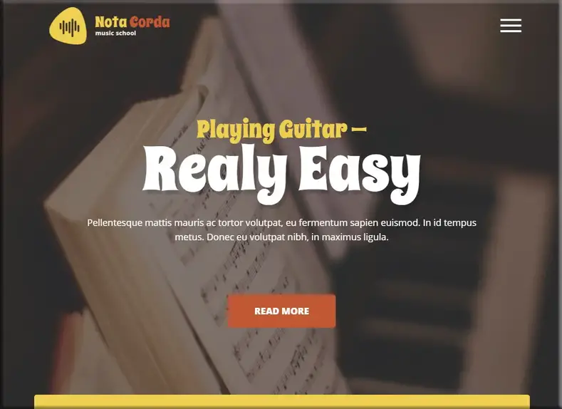 NotaCorda |  Thème WordPress pour école de musique et académie de musique pour enfants