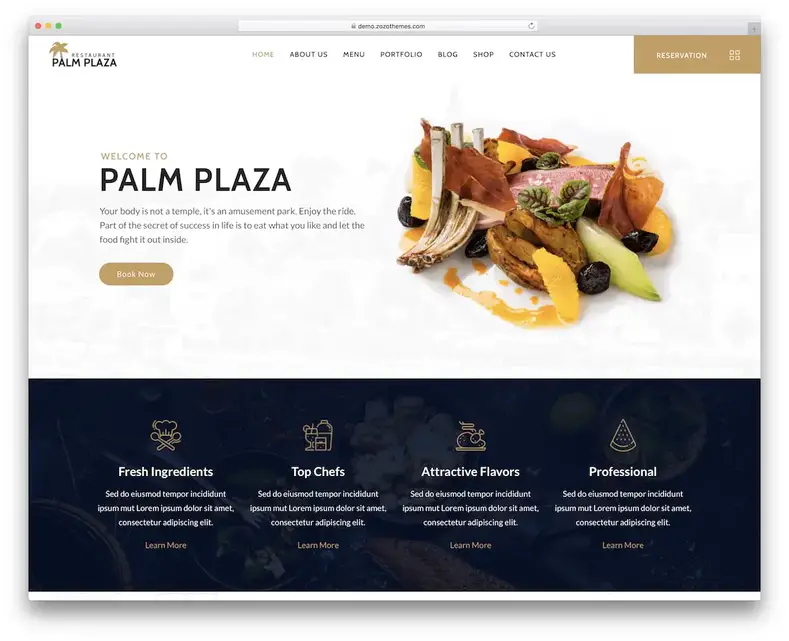 tema wordpress katering palmplaza
