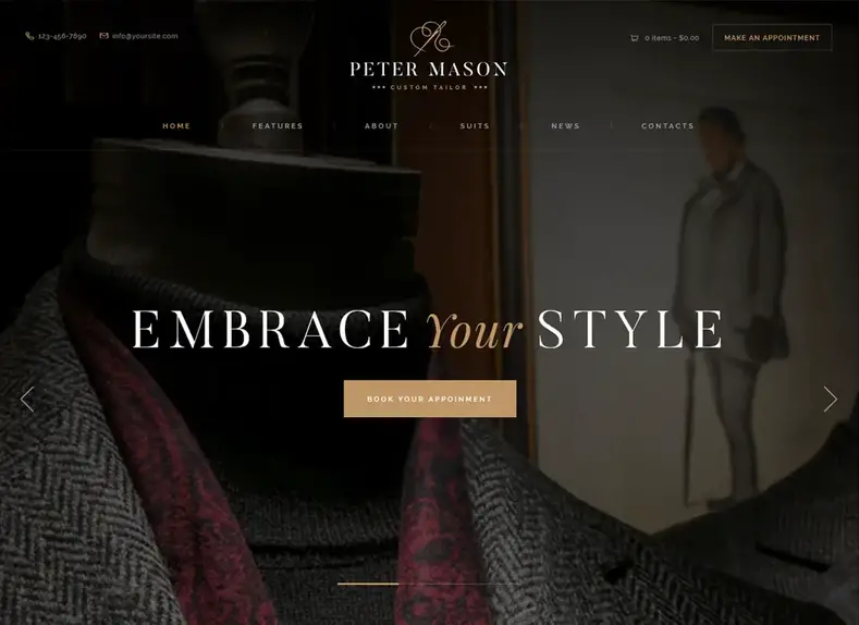 Pierre Mason |  Thème WordPress personnalisé pour magasin de vêtements et couture