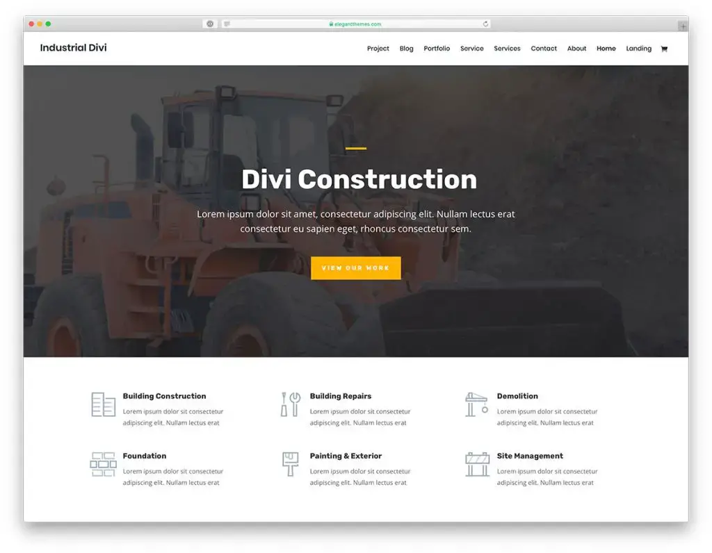 tema wordpress da indústria
