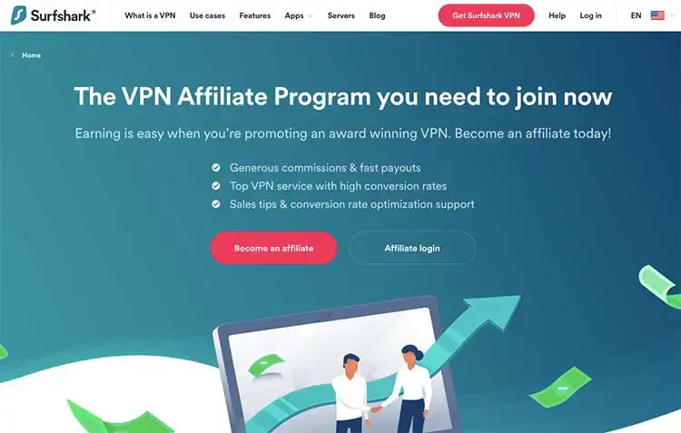 Program afiliasi VPN Surfshark