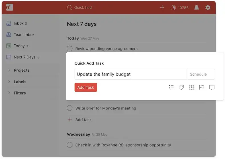Recursos de Todoist