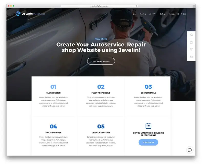 Tema WordPress Layanan Mobil