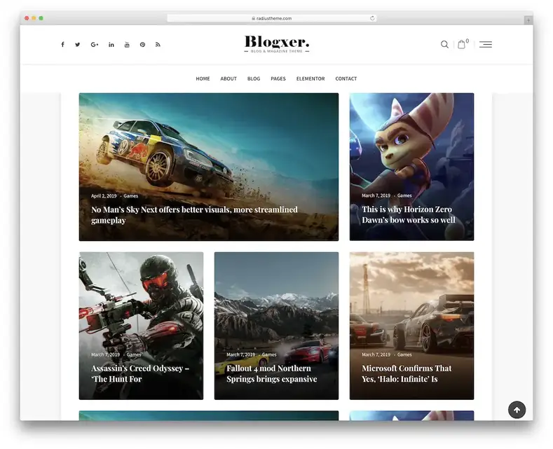 tema wordpress para jogos blogxer