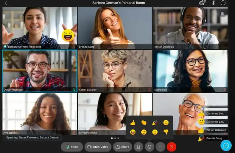 Funzioni di interazione Webex 
