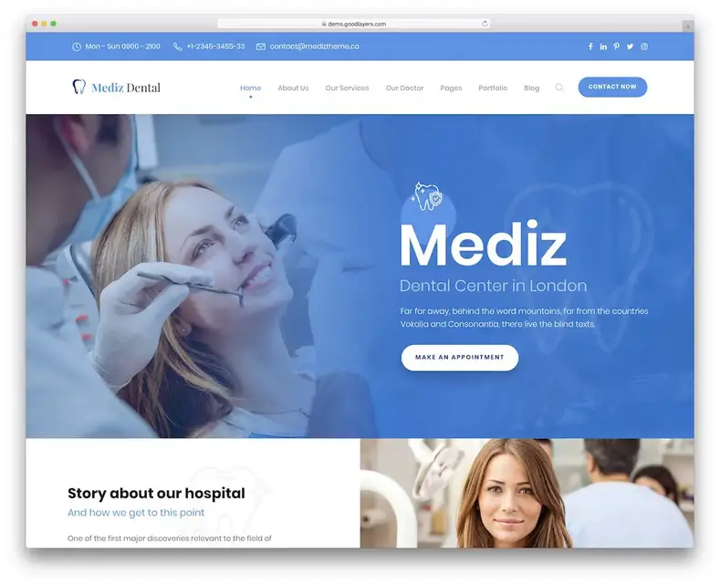 tema de dentista mediz wordpress