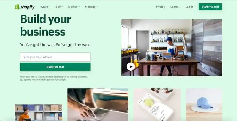 Imagem da capa da avaliação do Shopify