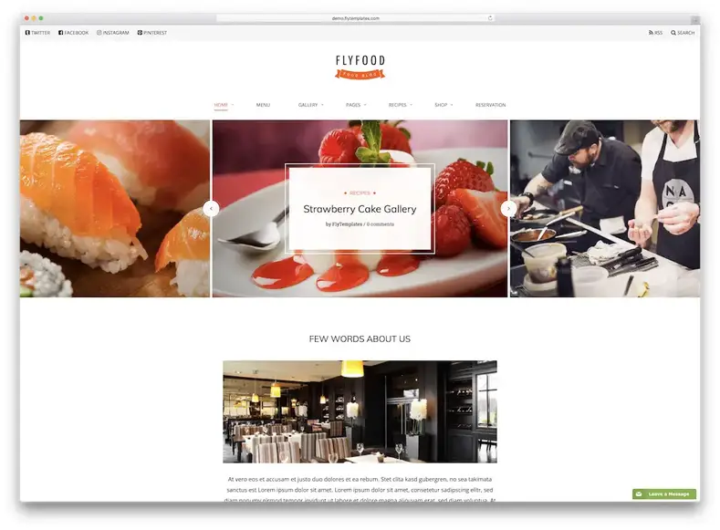 tema wordpress katering flyfood