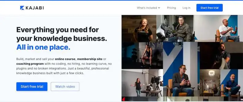 Kajabi - plataforma de negócios tudo-em-um