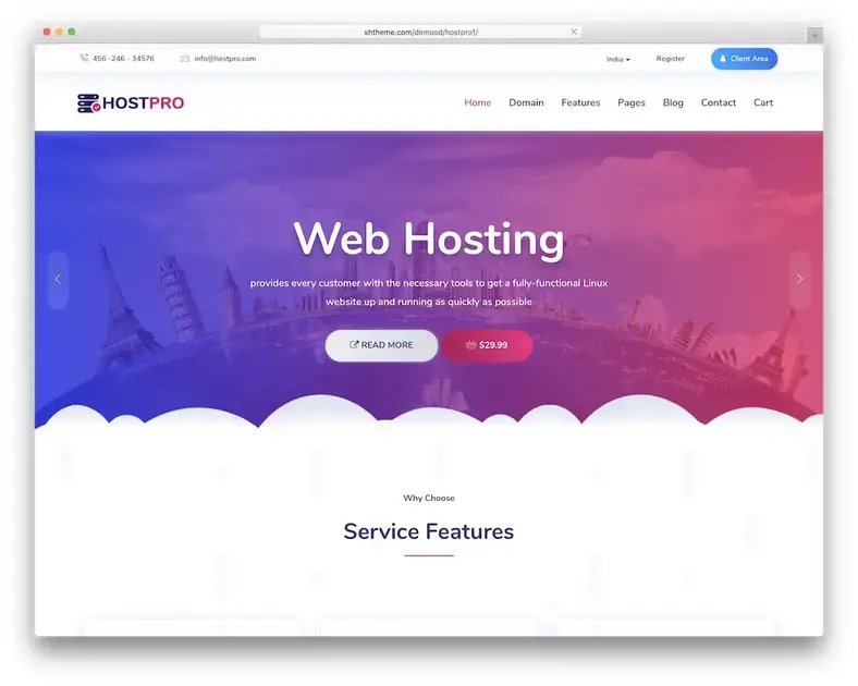 hostpro hosting tema wordpress