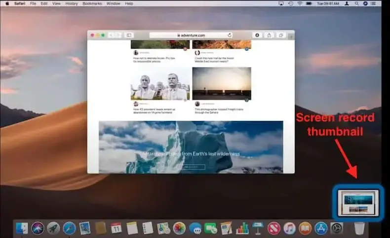 Mac -skærmoptagelse miniaturebillede