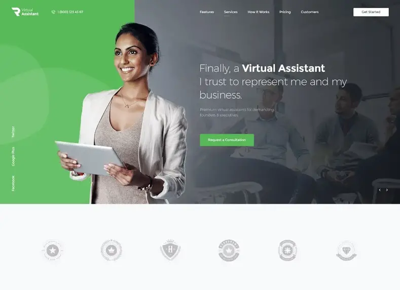 Tema WordPress Asisten Virtual