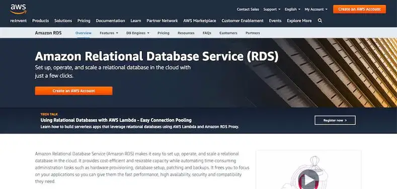 RDS database software