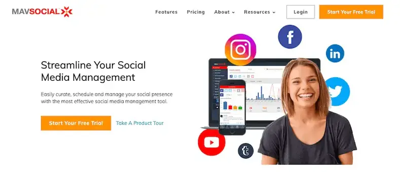 Alat manajemen media sosial terbaik: MavSocial