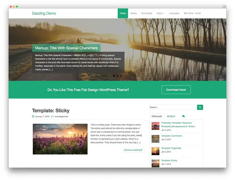 deslumbrante - tema de negócios bootstrap