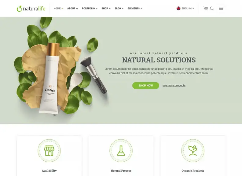 NaturaLife – Téma WordPress Organic & Health
